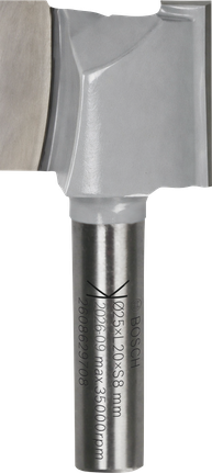 Bosch straight router bit two flutes Ø25xL20 shank 8 mm.