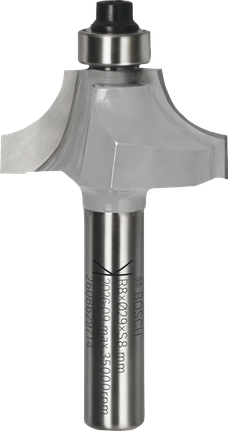 Bosch router bit ovolo with ball bearing, 8 mm shank.