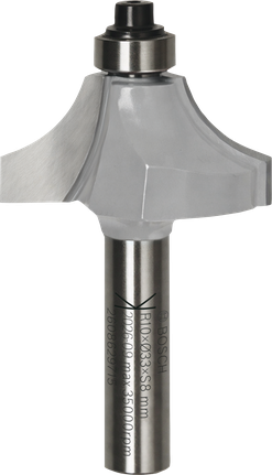 Bosch router bit ovolo with ball bearing R10 x Ø33 mm.