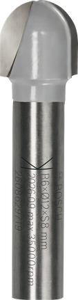 Bosch Router Bit Core Box R6 x 12 mm for 8 mm shank.