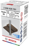 Bosch router bit straight two flutes 6mm diameter.