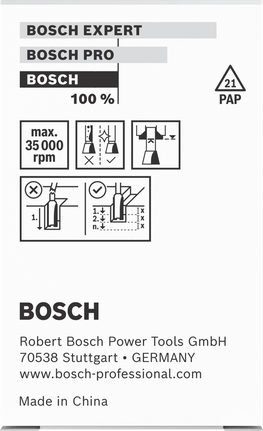 Bosch router bit ovolo with ball bearing R10 x Ø33 shank 8 mm.