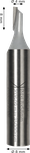 Bosch straight router bit one flute 4x8 mm shank.
