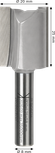 Bosch straight router bit two flutes 20x25 mm shank 8 mm.