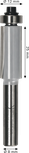 Bosch router bit bottom bearing flush trim Ø12x25 mm.