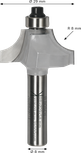 Bosch router bit ovolo with ball bearing, 8 mm shank.