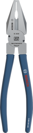 Bosch combination pliers with dipped non-slip handle.
