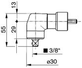 Bosch Angle head 3/8'' - square EXACT Accessory dimensions drawing
