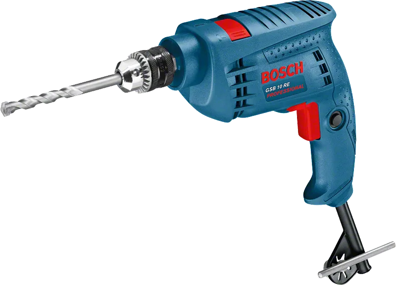 Bosch GSB 10 RE impact drill with 500W input power.