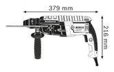 Bosch GBH 2-28 DV Rotary Hammer with SDS plus dimensions drawing