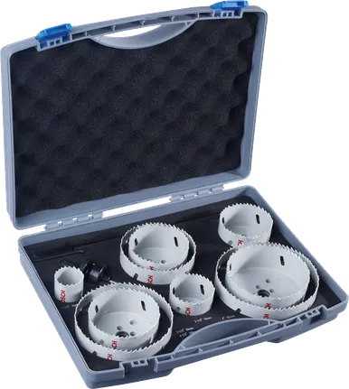 Bosch 12-piece HSS bi-metal holesaw set in case.