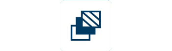 A blue Bosch Professional icon featuring overlapping geometric shapes, representing precision and engineering.