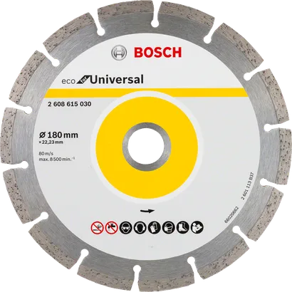 قرص القطع الماسي المجزأ العالمي من Bosch مقاس 180 مم.