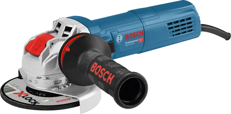 ماكينة صنفرة الزوايا Bosch GWX 9-115 S مع نظام X-LOCK.