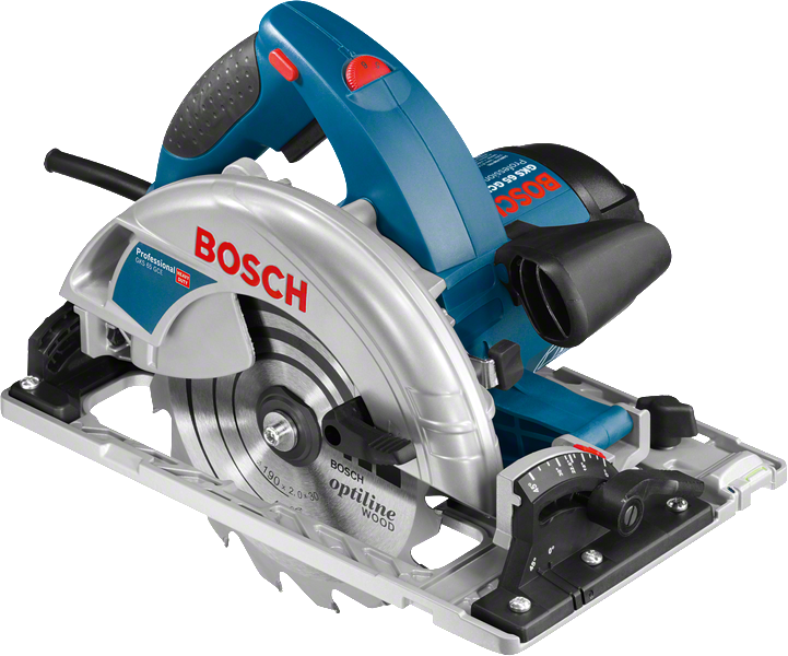 منشار دائري Bosch GKS 65 GCE لقطع الخشب بدقة.