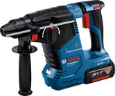 مطرقة دوارة لاسلكية من Bosch GBH 187-LI، 18 فولت 5.0 أمبير/ساعة.
