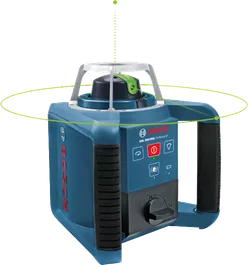 أداة تسوية الليزر الدورانية Bosch GRL 300 HVG، ذات دقة عالية.