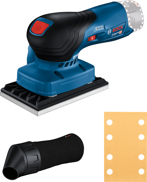 ماكينة الصنفرة المدارية اللاسلكية Bosch GSS 12V-13 مع ملحق الغبار.