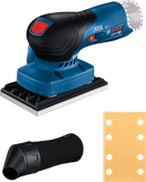 ماكينة الصنفرة المدارية اللاسلكية Bosch GSS 12V-13 مع ملحق الغبار.