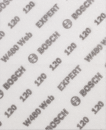 ورقة الصنفرة Bosch EXPERT W480 G120، 115 × 140 مم.