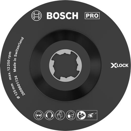 وسادة دعم Bosch PRO مقاس 125 مم SCM لآلات الطحن X-LOCK.