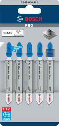 شفرات بانوراما Bosch PRO T118GFS مقاس 83 مم، 5 قطع.
