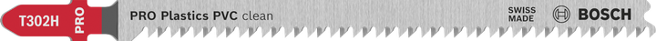 شفرة المنشار الكهربائي Bosch PRO Plastics PVC النظيفة T302H مع أسنان أرضية.