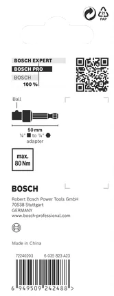 محول مقبس Bosch 1/4 بوصة PRO 50 مم.