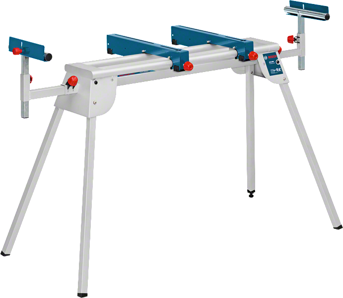 حامل المنشار Bosch GTA 2600 مع دعم قابل للتمديد.