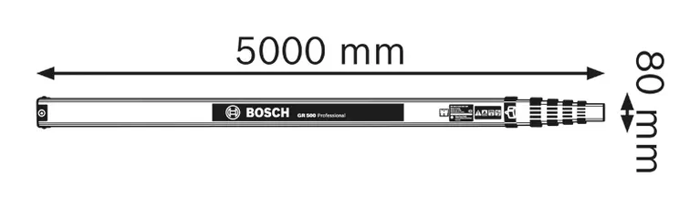Measuring rod diagram.
