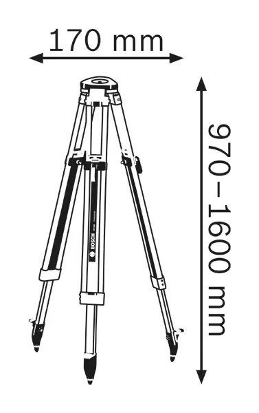Tripod dimensions.
