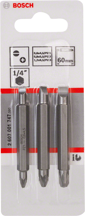 Bosch 3-piece double ended bit set.