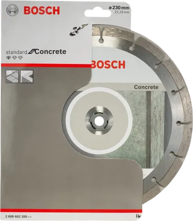 Bosch concrete diamond cutting disc.