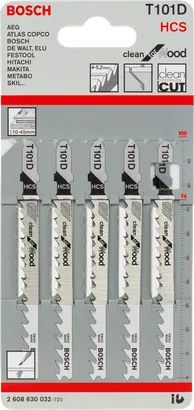 Bosch T 101 D jigsaw blades for wood.