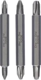 Bosch 3-piece double ended bit set 60mm.