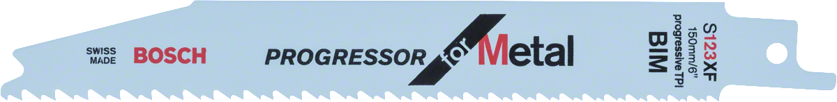 Bosch S 123 XF bi-metal reciprocating saw blade for metal.