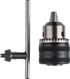 Bosch keyed drill chuck 1.5–13 mm with replacement key.