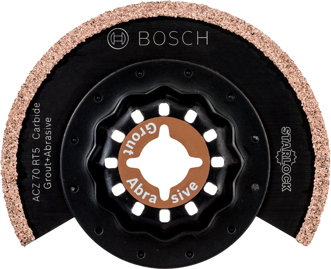 Bosch carbide grout and abrasive Starlock blade.