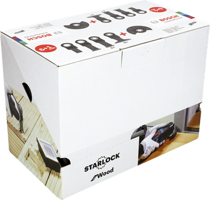 Bosch Starlock Set for Wood saw blades box.