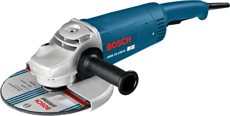 Bosch GWS 26-230 H angle grinder with 230mm disc.