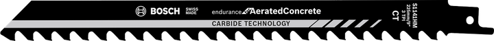 Bosch carbide reciprocating saw blade for aerated concrete.