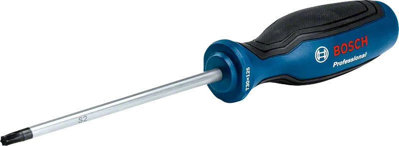 Bosch T30 screwdriver with ergonomic blue handle.