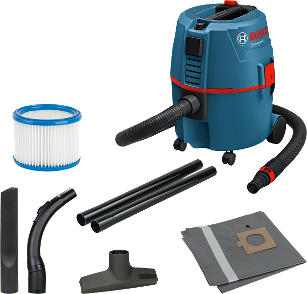 Bosch GAS 20 L SFC wet and dry vacuum cleaner set.