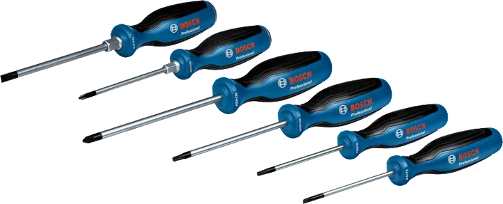 Screwdriver Set 6pc SL/PH/PZ/TX