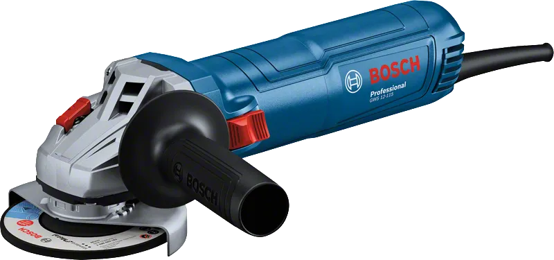 Bosch GWS 12-115 angle grinder with side handle.