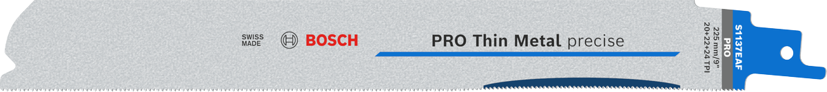 Bosch PRO Thin Metal precise S1137EAF blade for fine metal cutting.