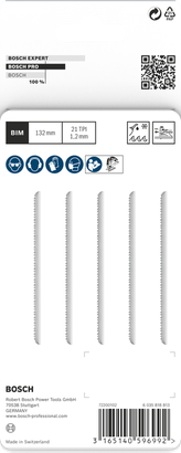 Bosch PRO Metal Pipes Profiles T321AF jigsaw blades 132 mm 5 pcs.