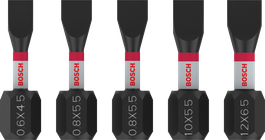 Bosch PRO SL Impact Bits set, 25 mm assorted sizes.