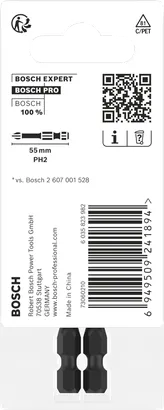 Bosch PH2 55 mm Phillips impact bits 2 pcs.
