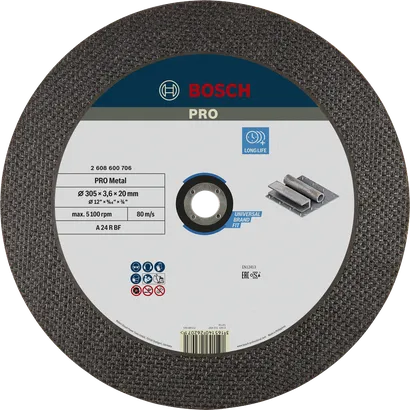 Bosch PRO Metal Cutting Disc 305 mm for long life metal cutting.